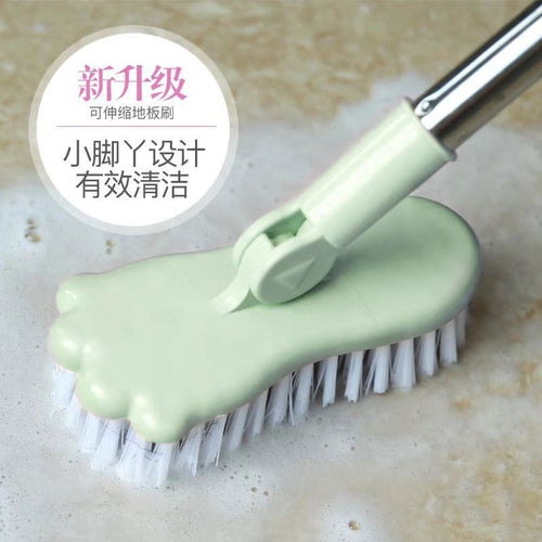 長柄地板刷硬毛瓷磚浴室衛(wèi)生間刷子清潔家用清洗地刷長柄刷
